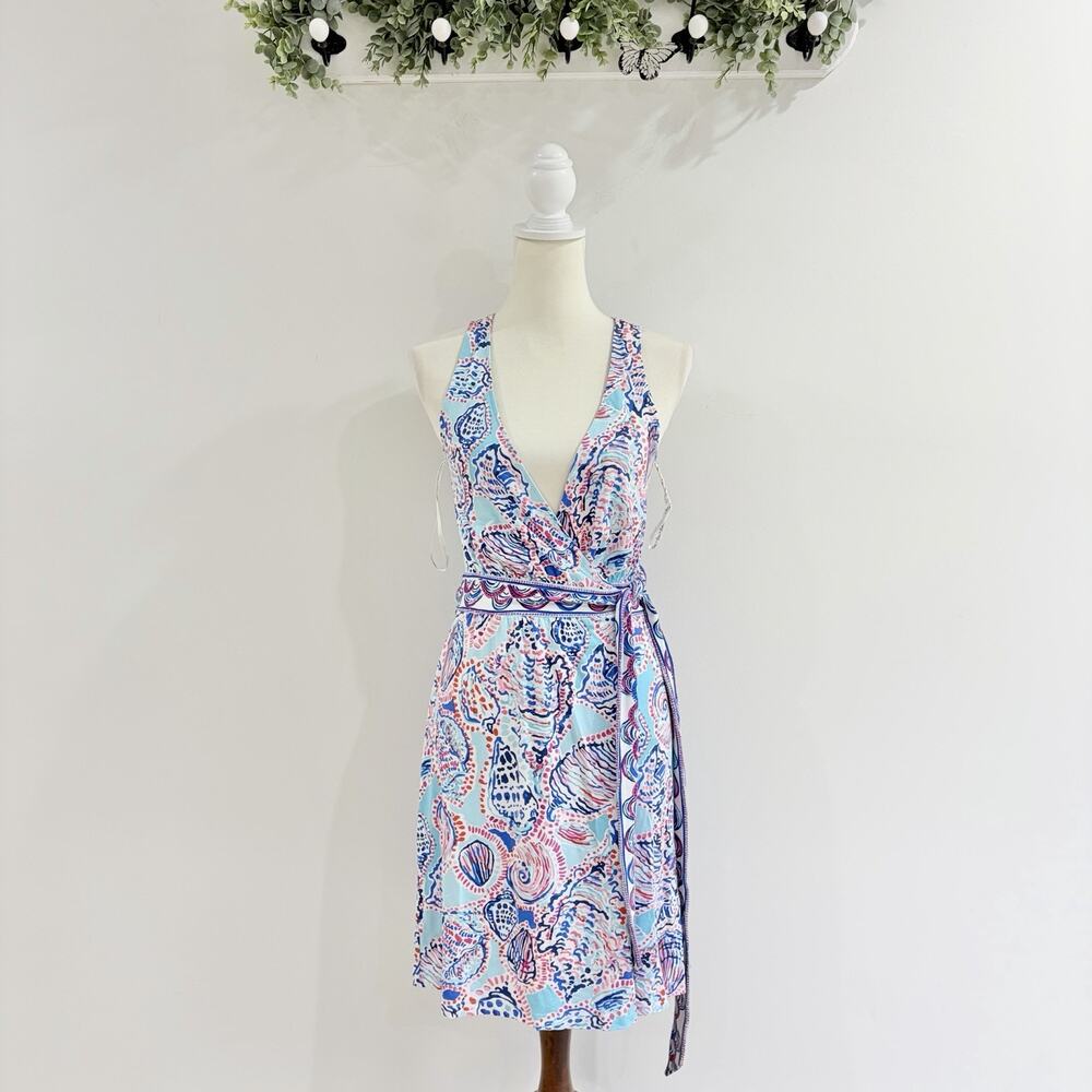 sleeveless Lilly Pulitzer Bellina wrap dress Size Xs 9 900 beach fitted